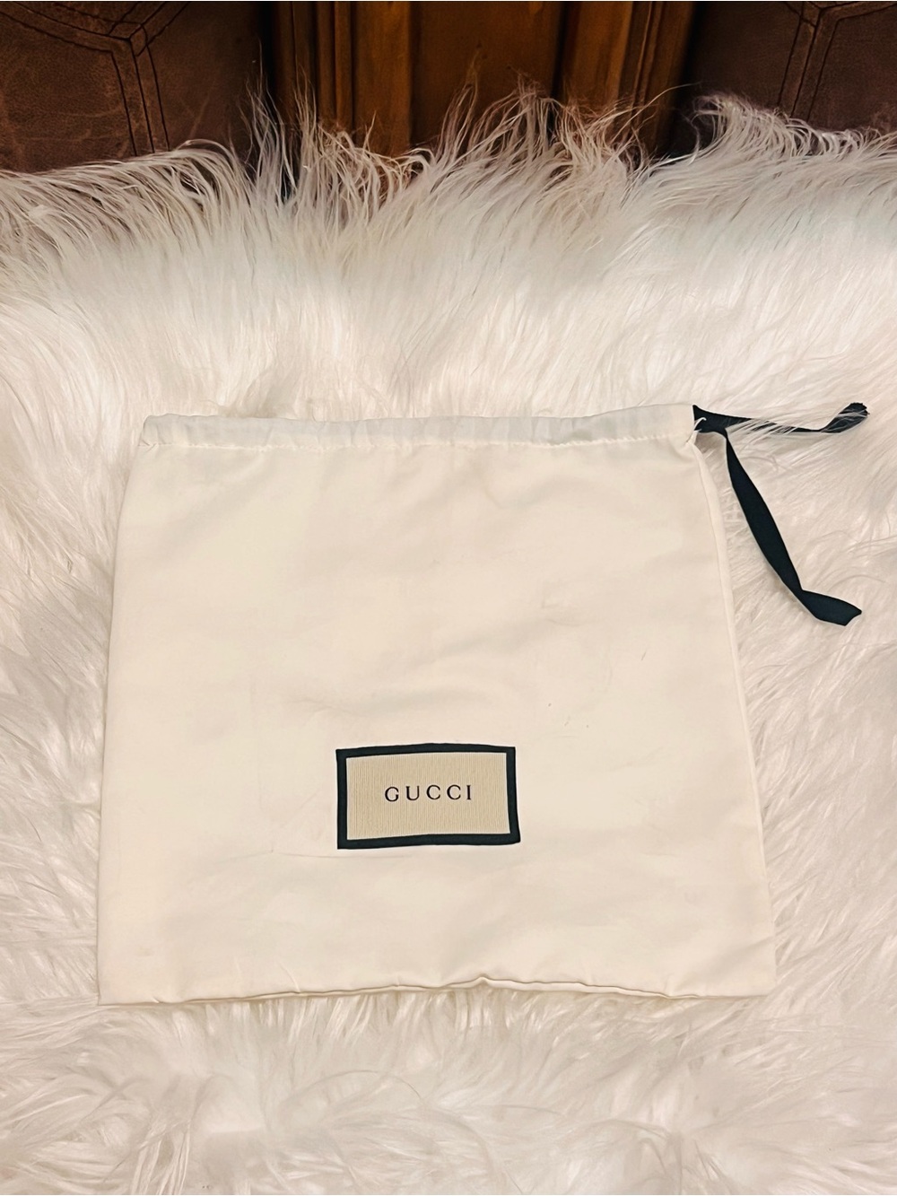 Gucci White Dust Bag - Designer Protective Pouch 10X10